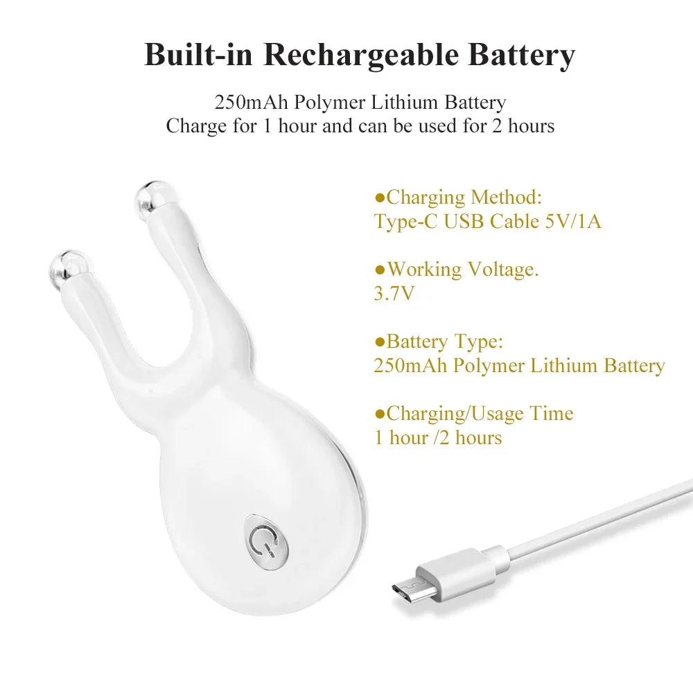 Electric Face Massager Nose Shaper Roller EMS Eye Massage Instrument Full Body SPA Vibration Massage Machine Light Therapy Tool