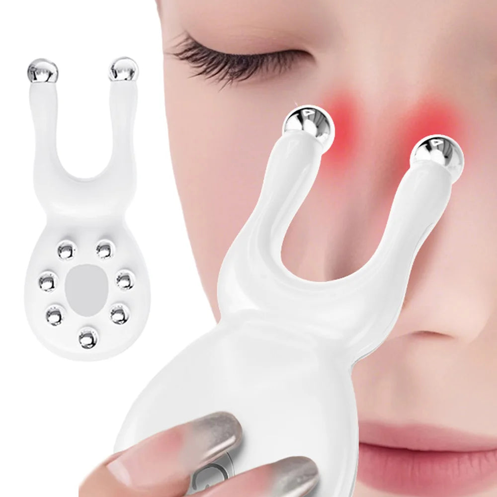 Electric Face Massager Nose Shaper Roller EMS Eye Massage Instrument Full Body SPA Vibration Massage Machine Light Therapy Tool